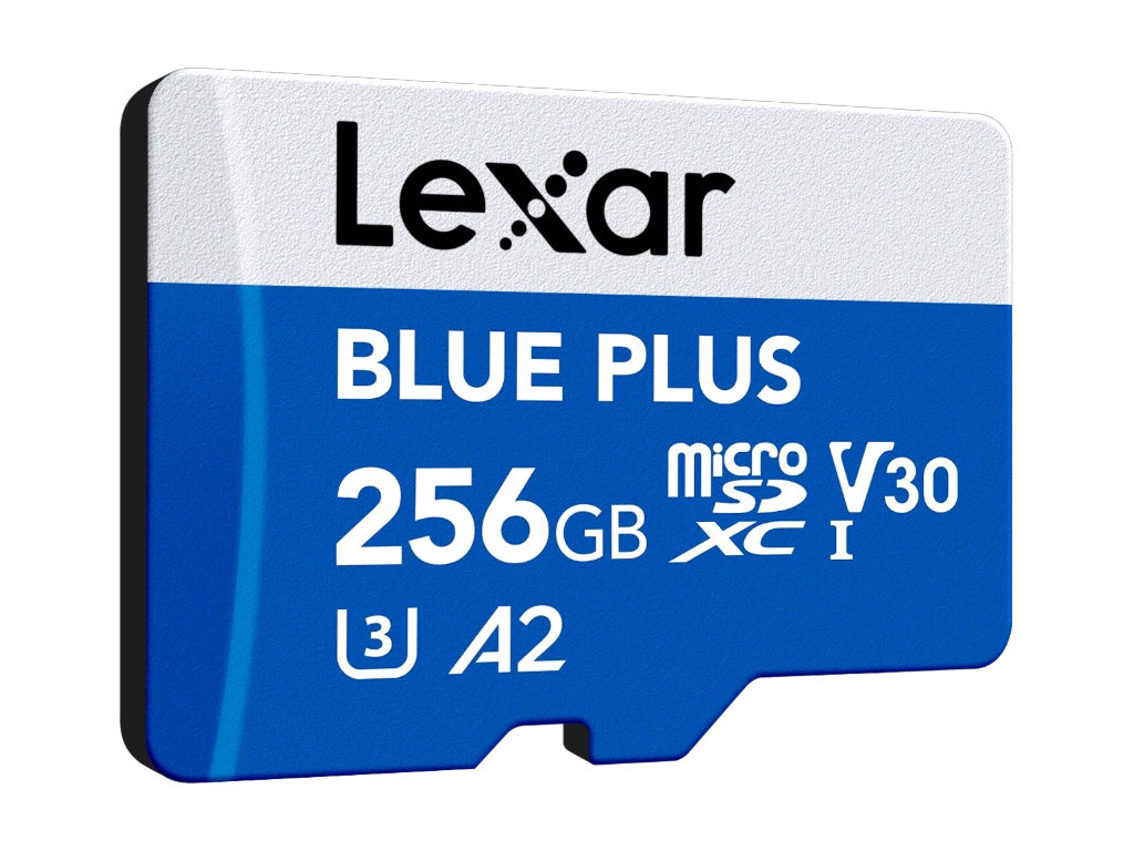 Spominska kartica Lexar BLUE PLUS, Micro SDXC, 256GB, 170MB/s, U3, V30, A2, UHS-I, z adapterjem