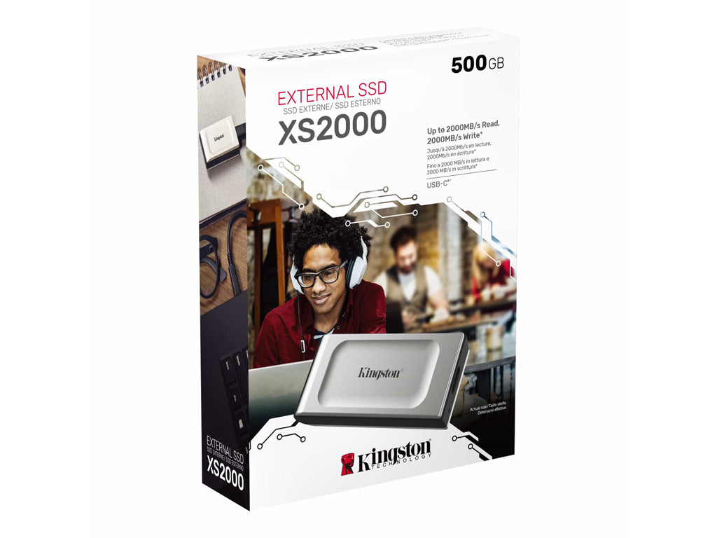 Zunanji SSD 500GB Type-C USB 3.2 Gen2x2 NVMe, IP55, Kingston XS2000 (SXS2000/500G)