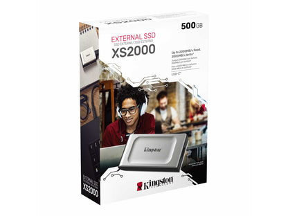 Zunanji SSD 500GB Type-C USB 3.2 Gen2x2 NVMe, IP55, Kingston XS2000 (SXS2000/500G)
