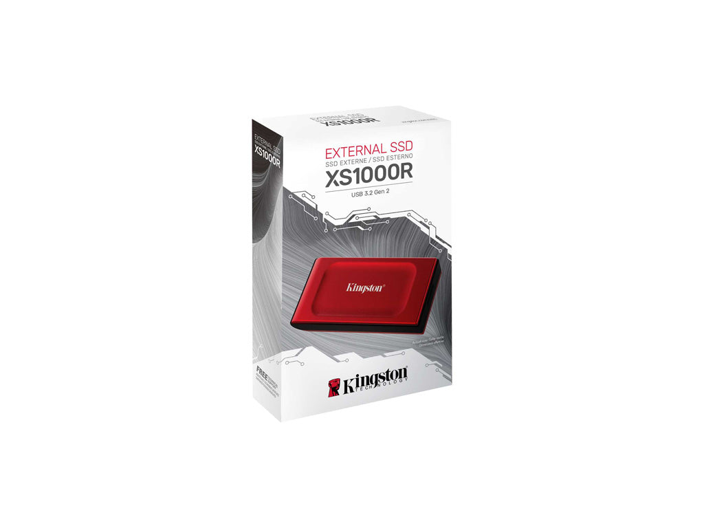 Zunanji SSD 1TB Type-C USB 3.2 Gen2 NVMe, Kingston XS1000R, rdeč (SXS1000R/1000G)