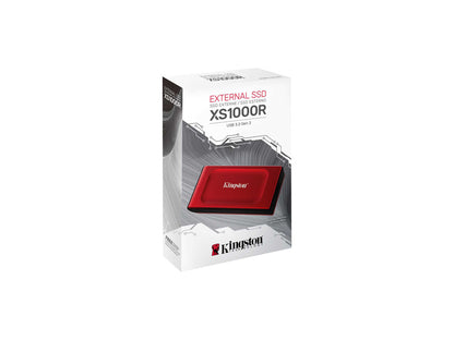 Zunanji SSD 1TB Type-C USB 3.2 Gen2 NVMe, Kingston XS1000R, rdeč (SXS1000R/1000G)