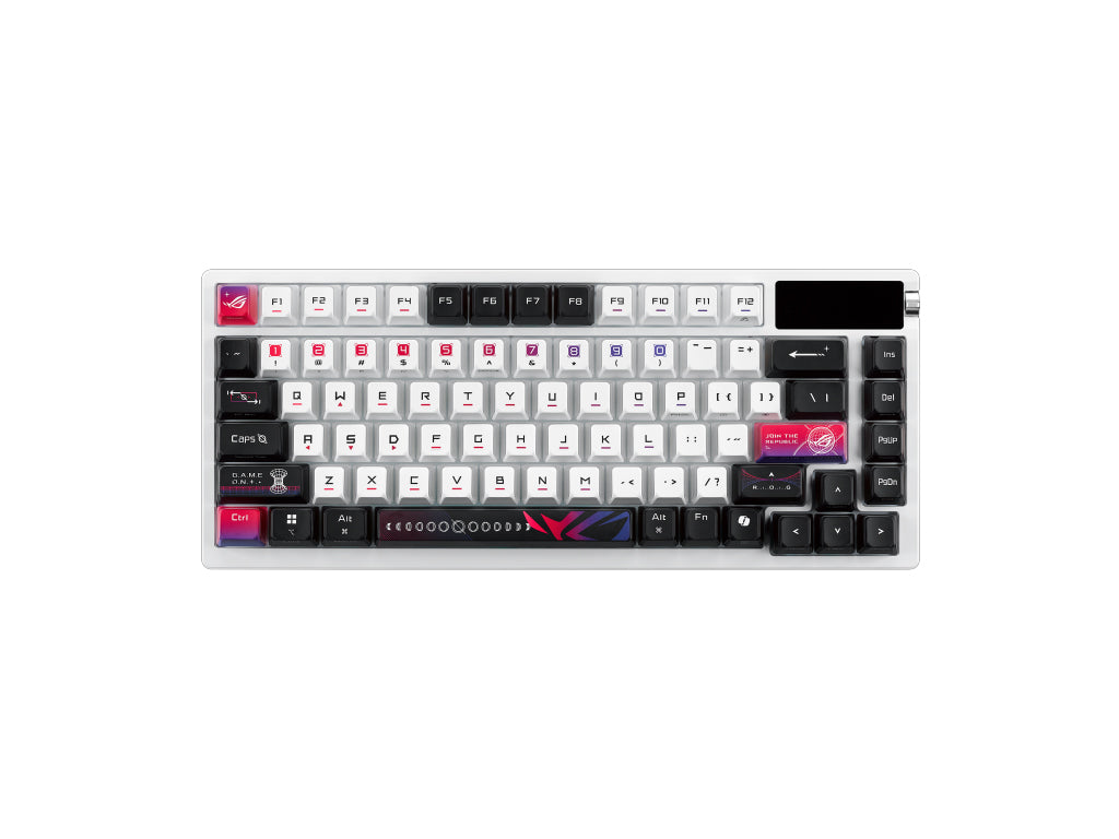 Tipkovnica ASUS ROG Azoth X Wireless, ROG NX Snow V2, OLED, RGB, USB, US