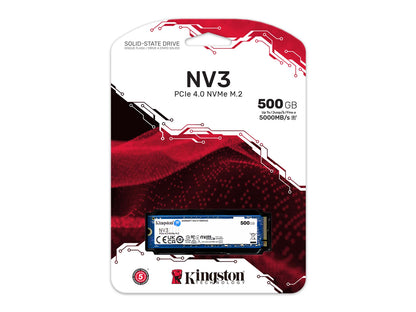 SSD 500GB M.2 80mm PCI-e 4.0 x4 NVMe, Kingston NV3 (SNV3S/500G)
