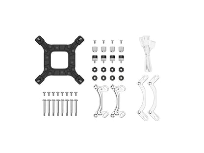 Komplet za tekočinsko hlajenje AIO Liquid Cooler DeepCool LE240 WH V2, 240mm, ARGB, bel