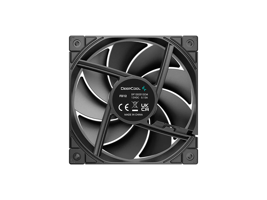 Ventilator za ohišje DeepCool FD12 PWM 120mm, črn