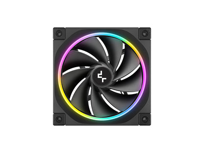 Ventilator za ohišje DeepCool FL12R ARGB PWM 120mm, Reverse Blade, črn
