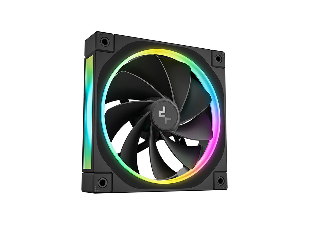 Ventilator za ohišje DeepCool FL12R ARGB PWM 120mm, Reverse Blade, črn
