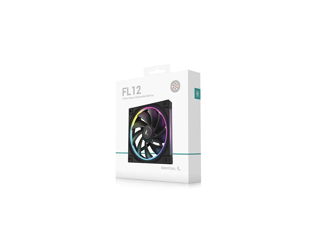Ventilator za ohišje DeepCool FL12 ARGB PWM 120mm, črn