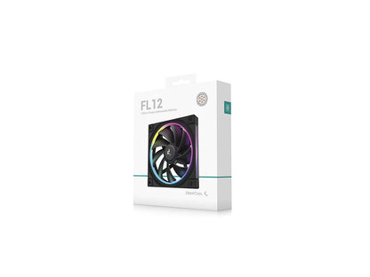 Ventilator za ohišje DeepCool FL12 ARGB PWM 120mm, črn