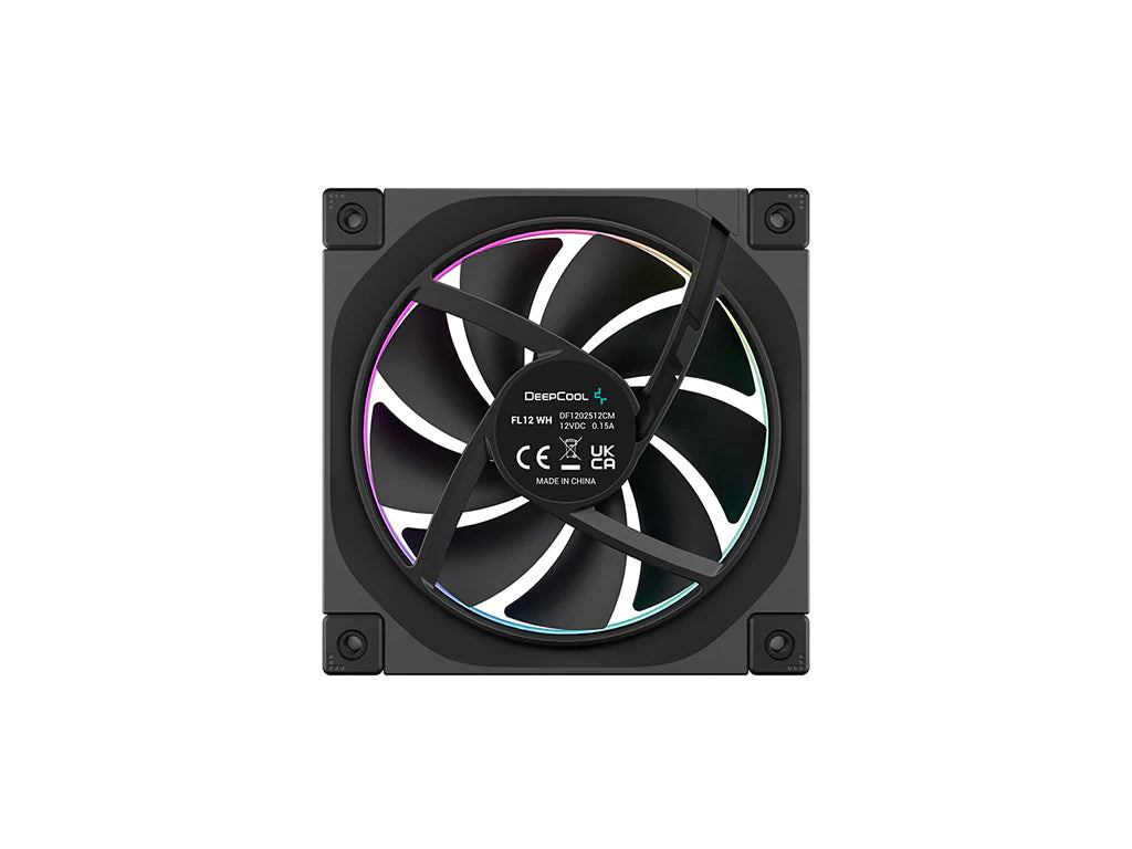 Ventilator za ohišje DeepCool FL12 ARGB PWM 120mm, črn