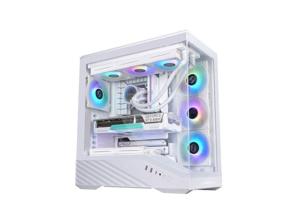 Računalniško ohišje Lian Li Vector V100, ATX, Midi-Tower, kaljeno steklo, belo