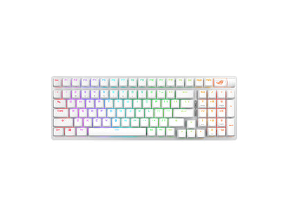 Tipkovnica ASUS ROG Strix Scope II 96 Wireless, bela, ROG NX Snow, PBT, RGB, USB, US