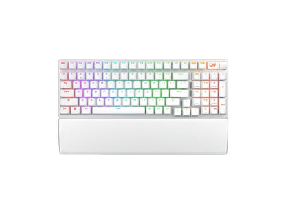 Tipkovnica ASUS ROG Strix Scope II 96 Wireless, bela, ROG NX Snow, PBT, RGB, USB, US