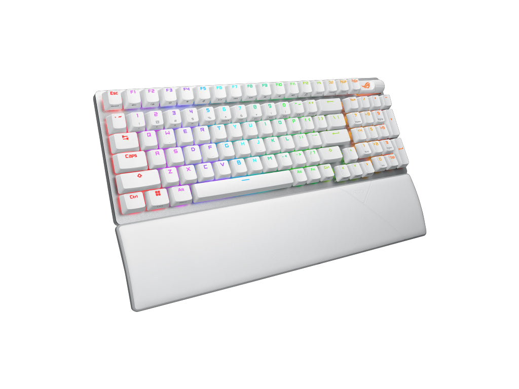Tipkovnica ASUS ROG Strix Scope II 96 Wireless, bela, ROG NX Snow, PBT, RGB, USB, US