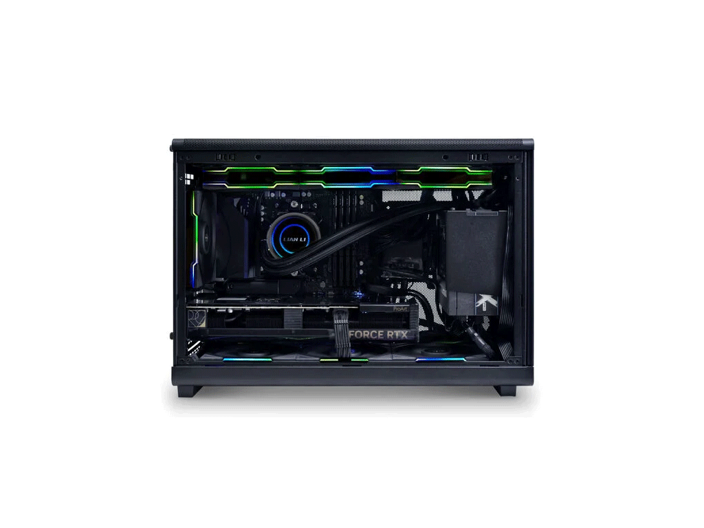 Računalniško ohišje Lian Li DAN Cases A3 Wood, kaljeno steklo, Micro-ATX, črno