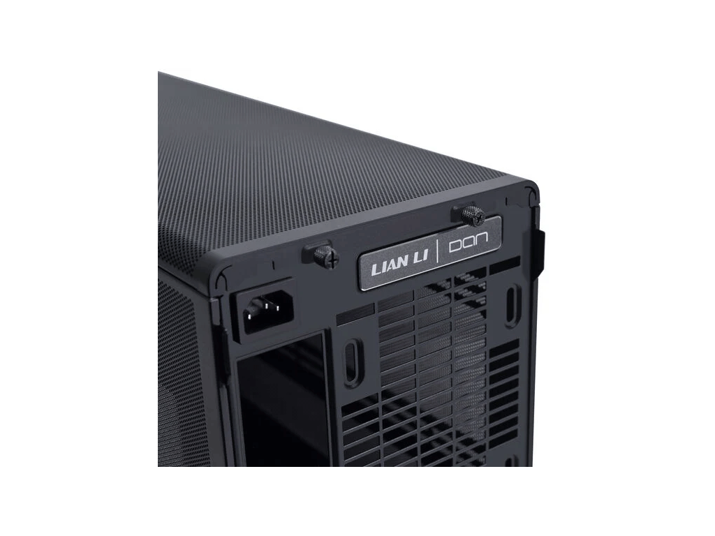 Računalniško ohišje Lian Li DAN Cases A3 Wood, kaljeno steklo, Micro-ATX, črno