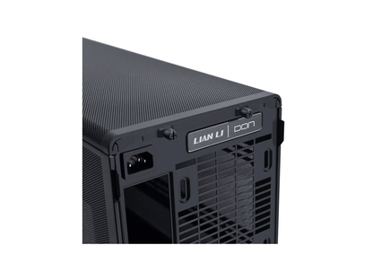 Računalniško ohišje Lian Li DAN Cases A3 Wood, kaljeno steklo, Micro-ATX, črno