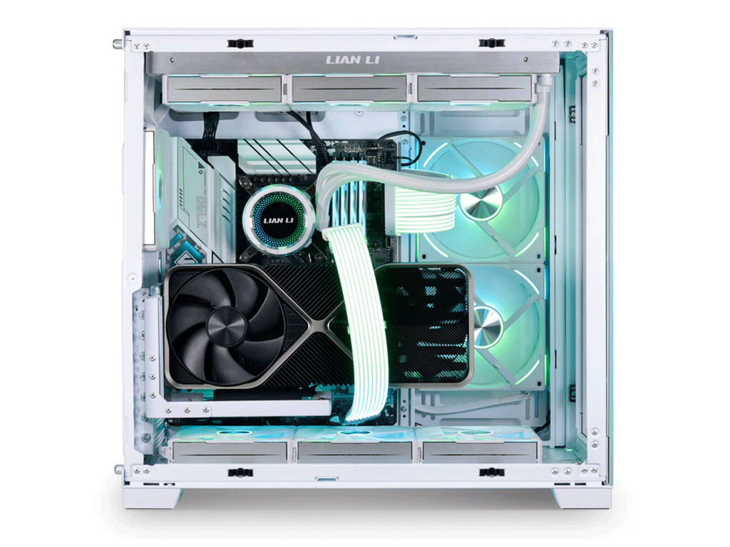 Univerzalni vertikalni nosilec grafične kartice Lian Li, PCIe 4.0, bel