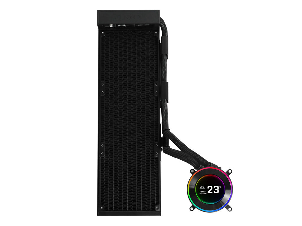 Komplet za tekočinsko hlajenje AIO Liquid Cooler Lian Li HydroShift II LCD-C 360 Fanless, črn