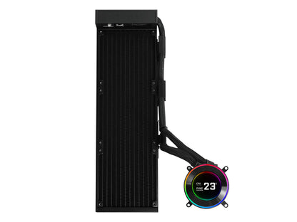 Komplet za tekočinsko hlajenje AIO Liquid Cooler Lian Li HydroShift II LCD-C 360 Fanless, črn
