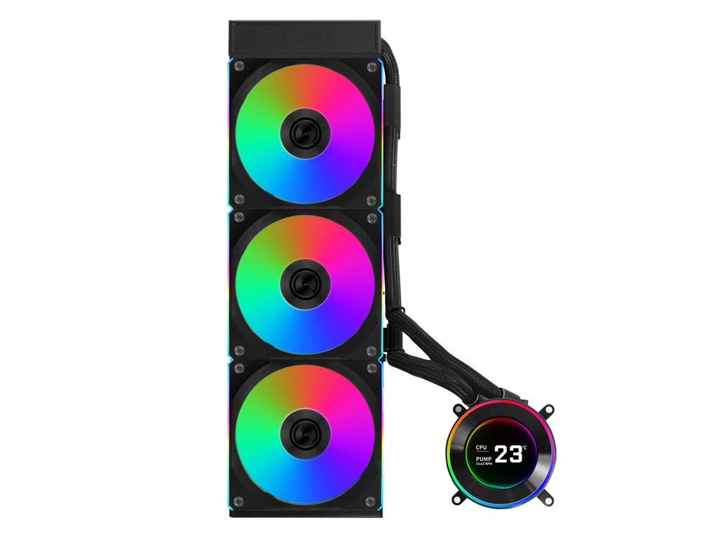 Komplet za tekočinsko hlajenje AIO Liquid Cooler Lian Li HydroShift II LCD-C 360CL, črn
