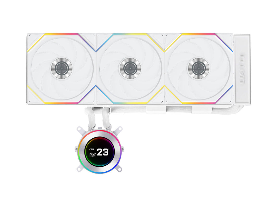 Komplet za tekočinsko hlajenje AIO Liquid Cooler Lian Li HydroShift II LCD-C 360TL, bel