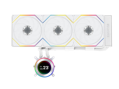 Komplet za tekočinsko hlajenje AIO Liquid Cooler Lian Li HydroShift II LCD-C 360TL, bel