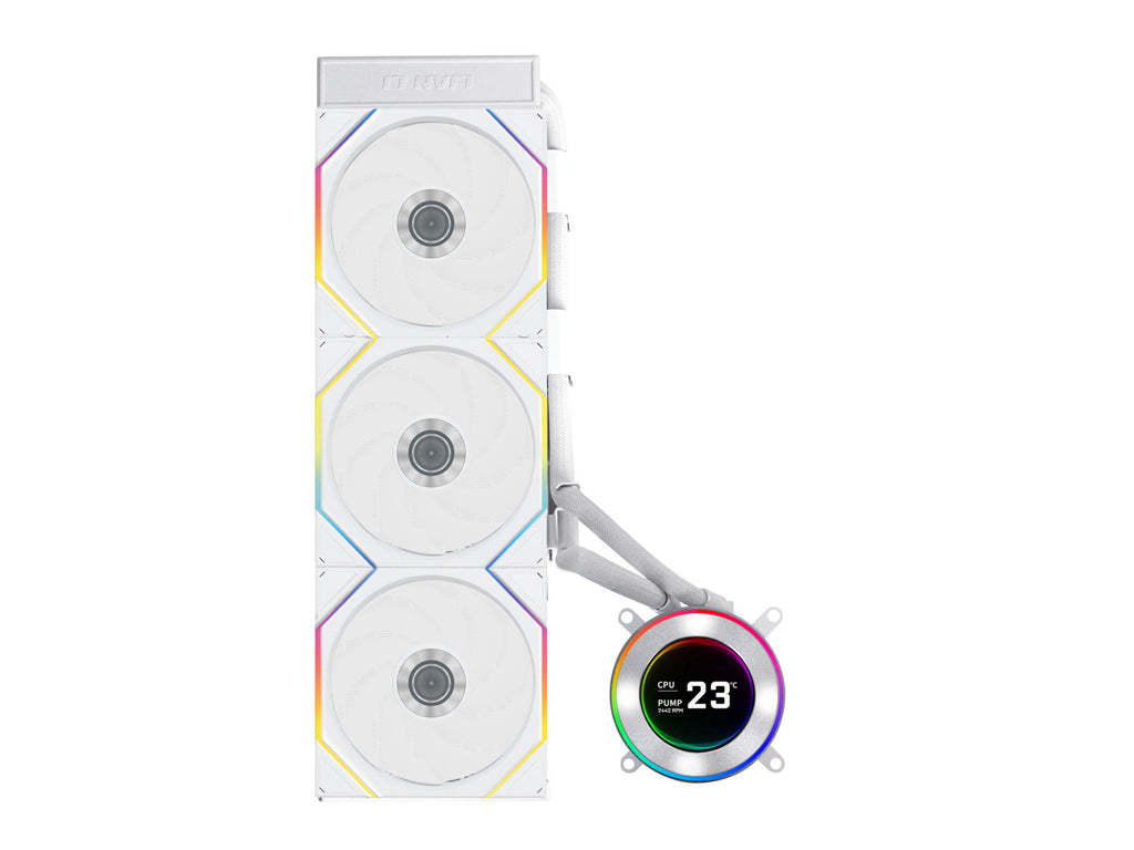 Komplet za tekočinsko hlajenje AIO Liquid Cooler Lian Li HydroShift II LCD-C 360TL, bel