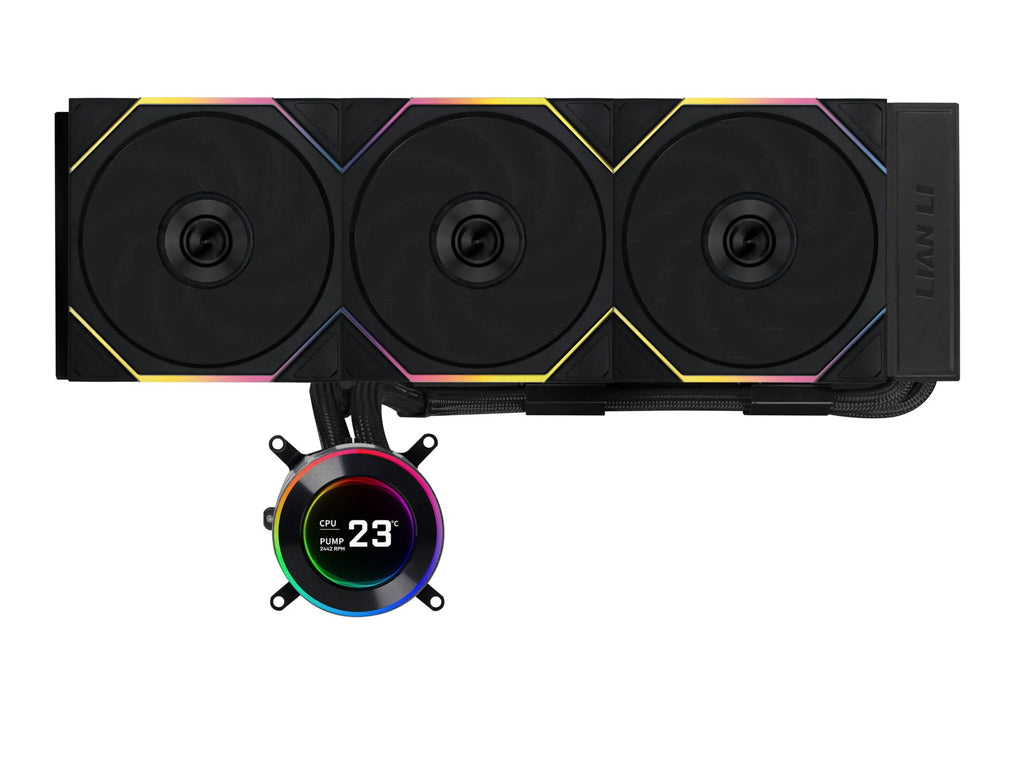Komplet za tekočinsko hlajenje AIO Liquid Cooler Lian Li HydroShift II LCD-C 360TL, črn