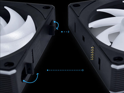 Ventilator za ohišje Lian Li UNI FAN CL Wireless 120 ARGB PWM 120mm, črn