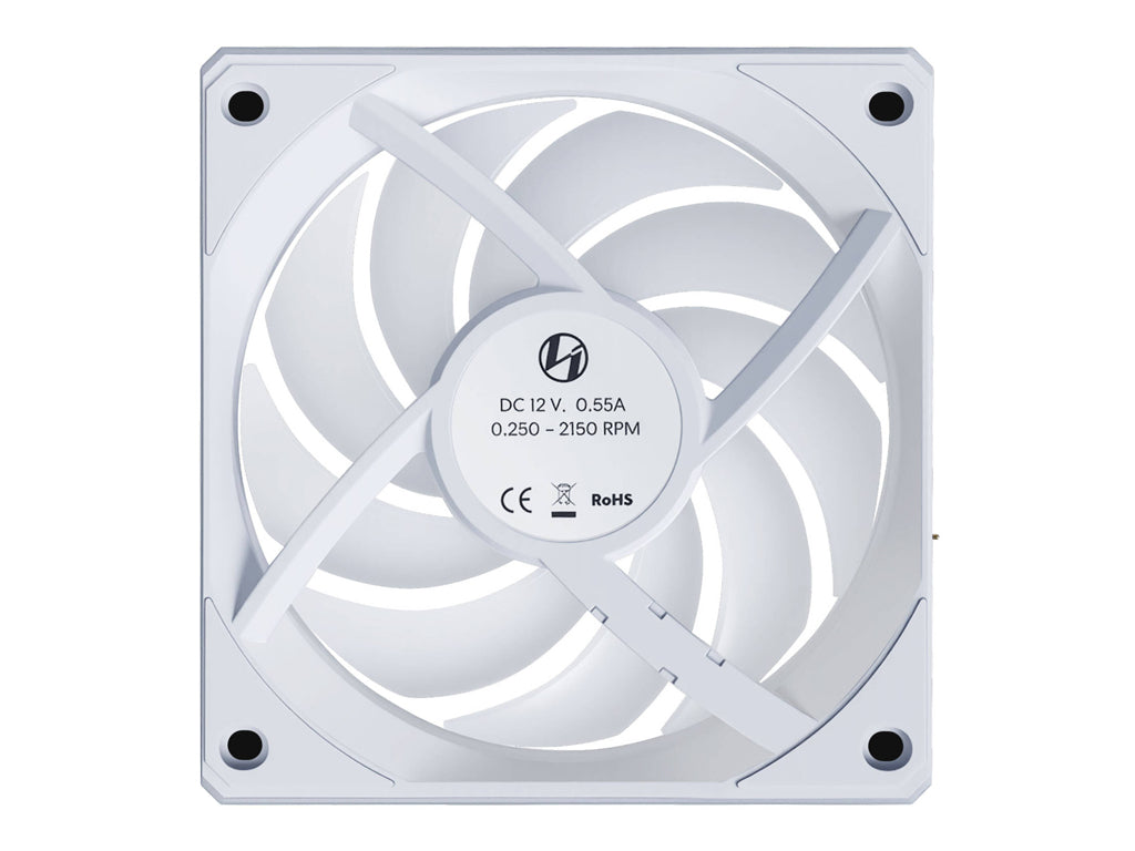 Ventilator za ohišje Lian Li UNI FAN CL Wireless 120 Reverse Blade ARGB PWM 120mm, bel