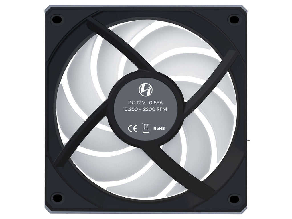 Ventilator za ohišje Lian Li UNI FAN CL Wireless 120 Reverse Blade ARGB PWM 120mm, črn