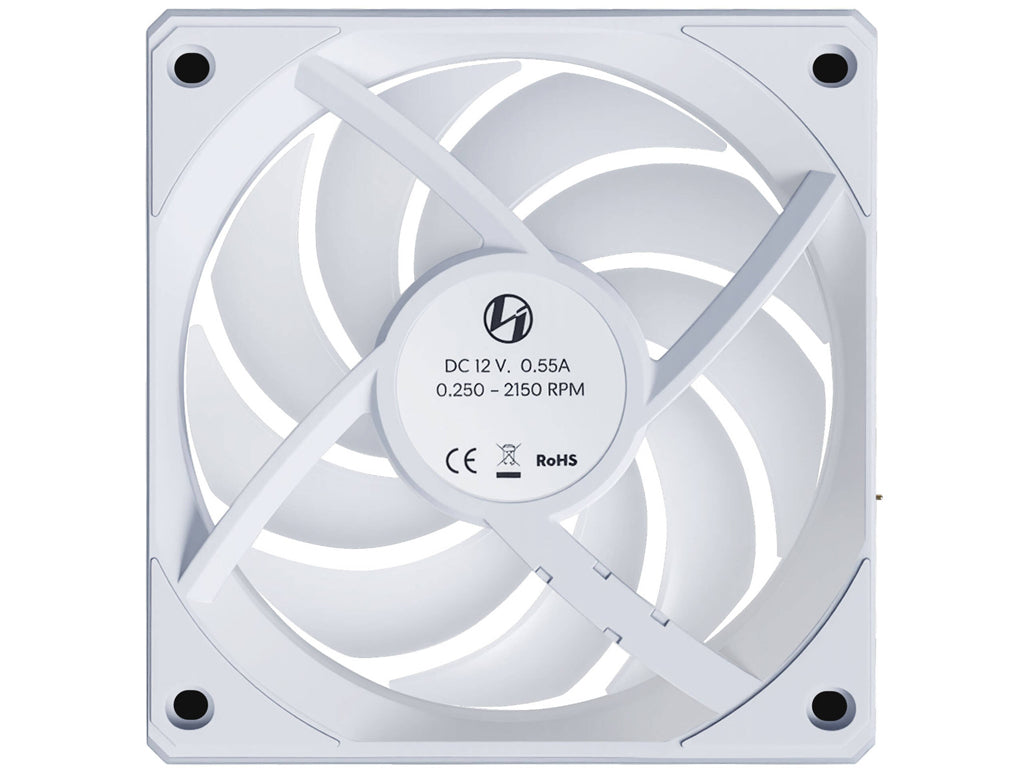 Ventilator za ohišje Lian Li UNI FAN CL Wireless 120 Reverse Blade ARGB PWM 120mm, 3 Pack+kontroler, bel