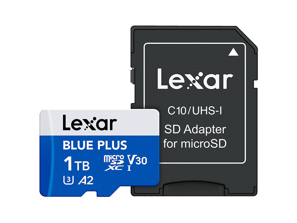 Spominska kartica Lexar BLUE PLUS, Micro SDXC, 1TB, 170MB/s, U3, V30, A2, UHS-I, z adapterjem