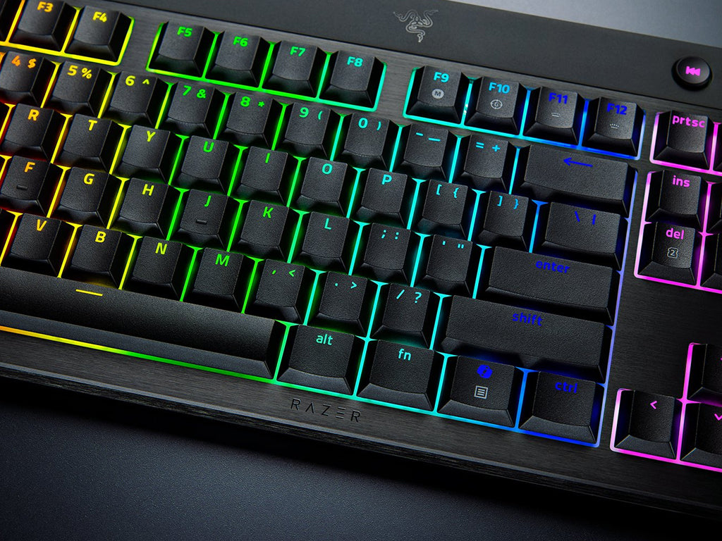 Tipkovnica Razer BlackWidow V4 Low-profile HyperSpeed, Rumena stikala, US SLO g.