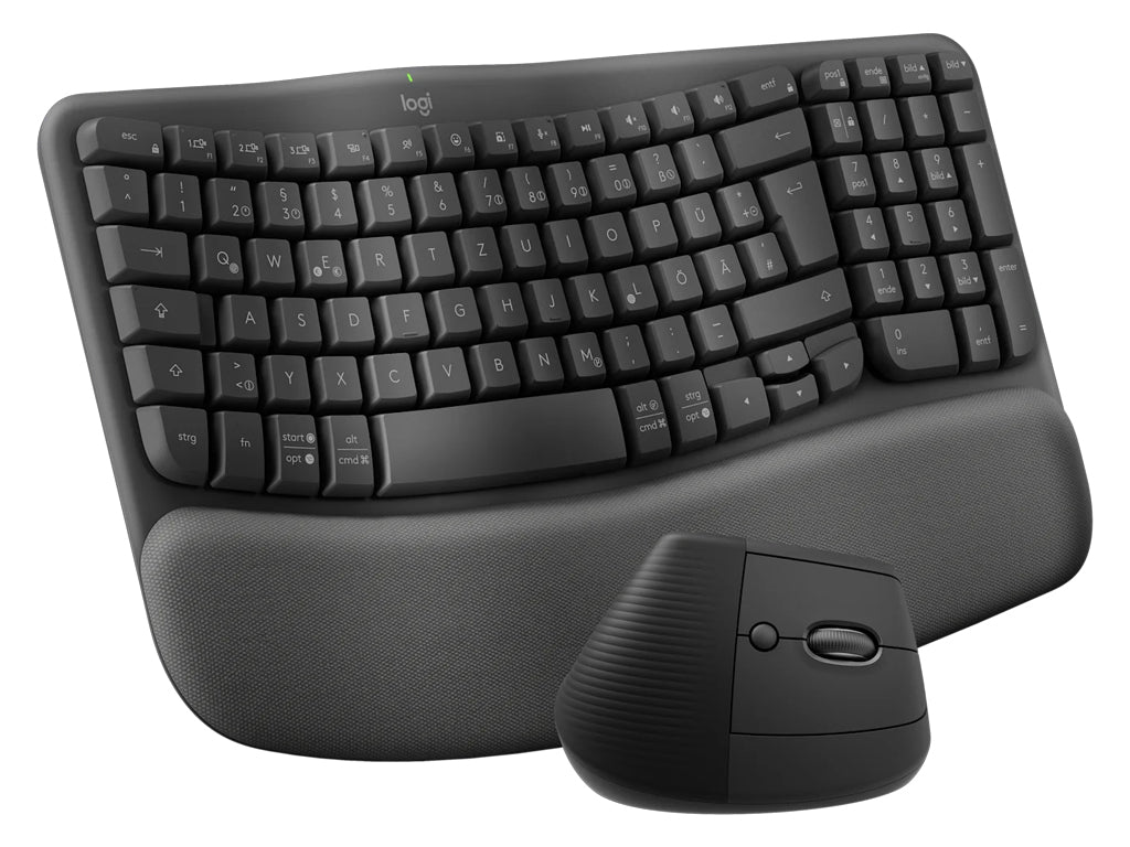 Tipkovnica in miška Logitech Wave Keys and Lift COMBO, Wireless, grafitna, SLO g.