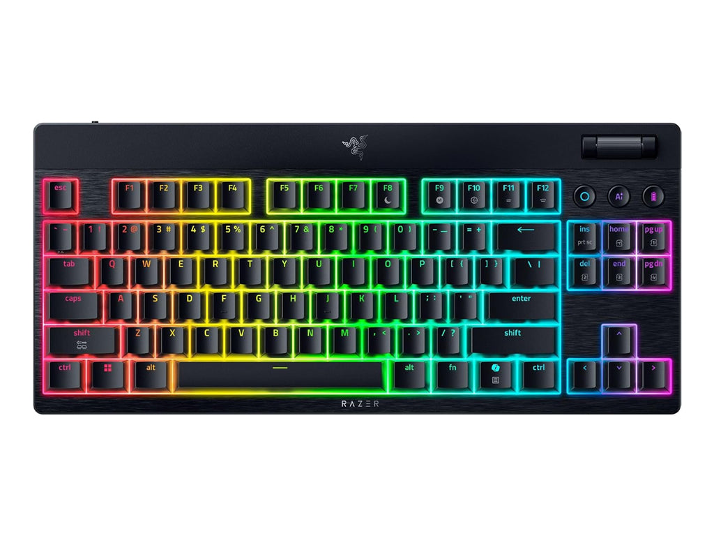 Tipkovnica Razer BlackWidow V4 Low-profile Tenkeyless HyperSpeed, Rumena stikala, US SLO g.