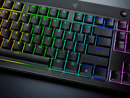 Tipkovnica Razer BlackWidow V4 Low-profile Tenkeyless HyperSpeed, Rumena stikala, US SLO g.