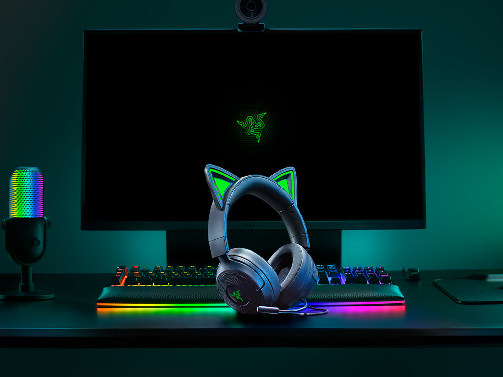 Slušalke Razer Kraken Kitty V3 X, črne, 3.5 mm