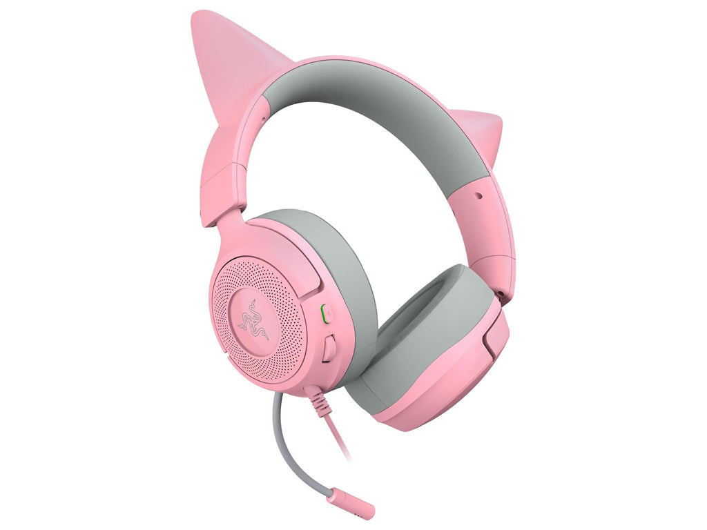 Slušalke Razer Kraken Kitty V3 X Quartz, roza, 3.5 mm