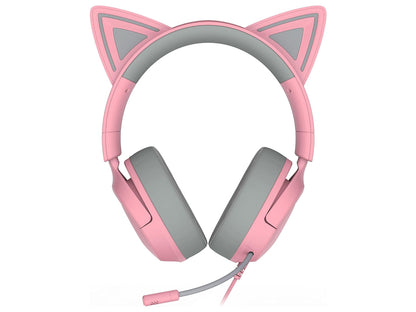 Slušalke Razer Kraken Kitty V3 X Quartz, roza, 3.5 mm