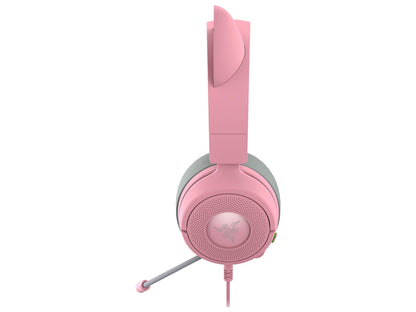 Slušalke Razer Kraken Kitty V3 X Quartz, roza, 3.5 mm