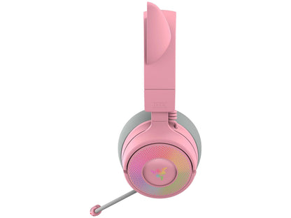 Slušalke Razer Kraken Kitty V3 Pro Quartz, roza
