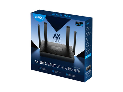Brezžični usmerjevalnik Router CUDY WR1500, AX1500 Gigabit Wi-Fi 6, Mesh