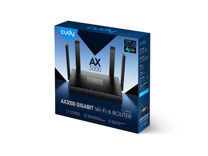 Brezžični usmerjevalnik Router CUDY WR3000, AX3000 Gigabit Wi-Fi 6, Mesh