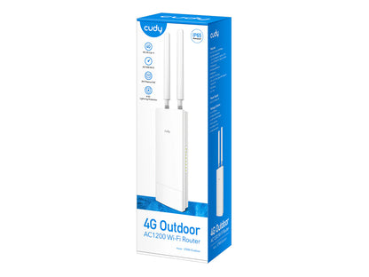 Brezžični usmerjevalnik Router CUDY LT500 Outdoor, 4G LTE Cat 4 AC1200 Wi-Fi