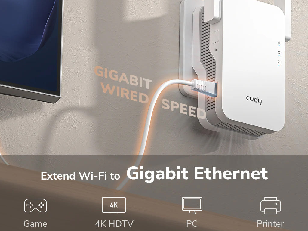 Ojačevalec Wi-Fi Repeater CUDY RE3600, BE3600 WiFi 7 Mesh