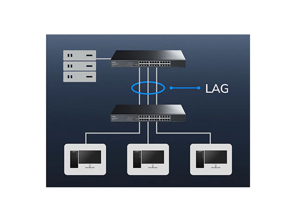 Switch CUDY GS1024E, Easy Smart, 24-Port, Gigabit, Rackmount, Light Managed