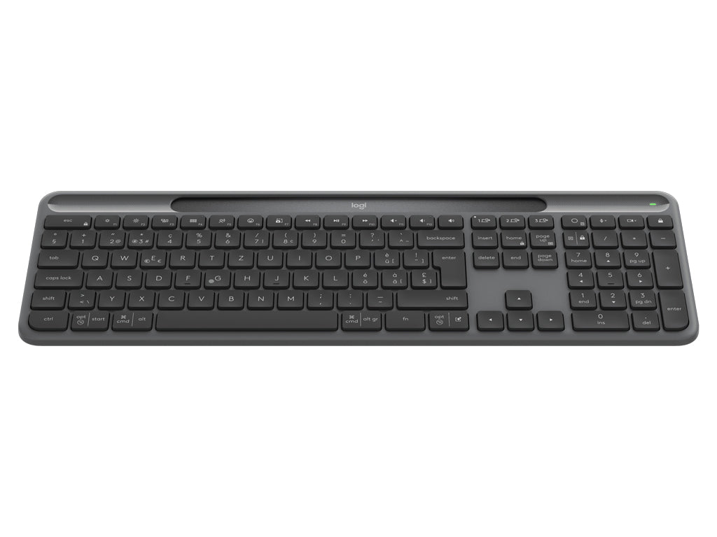 Tipkovnica Logitech K980 Signature Slim Solar+, Wireless, grafitna, SLO g.