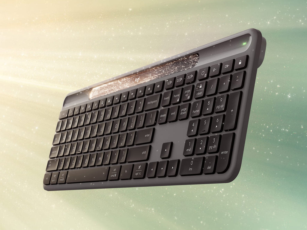 Tipkovnica Logitech K980 Signature Slim Solar+, Wireless, grafitna, SLO g.